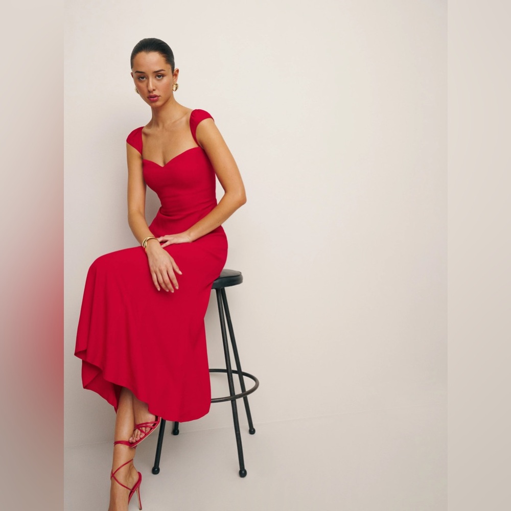 Reformation Bryson Dress ( cherry) worn once!